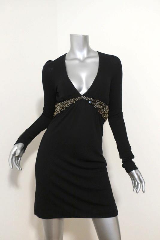 Gucci Mini Dress Black Embellished ...